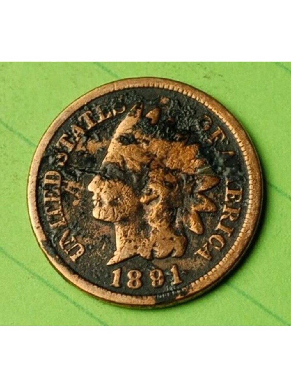 X197 1891- Indian Head Cent Penny 1c - Check Out Our eBay Store - old coin money